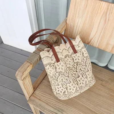Sac mariée cabas en dentelle