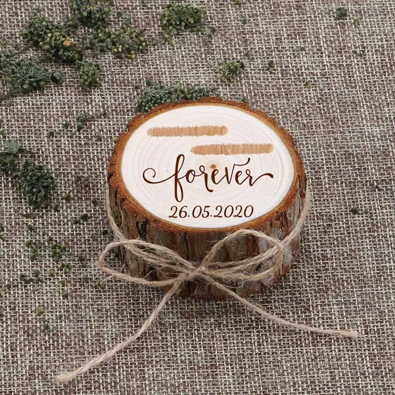 Boîte alliance champêtre bois personnalisée — vue 9