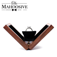Boîte alliance carrée noyer personnalisable — vue 3
