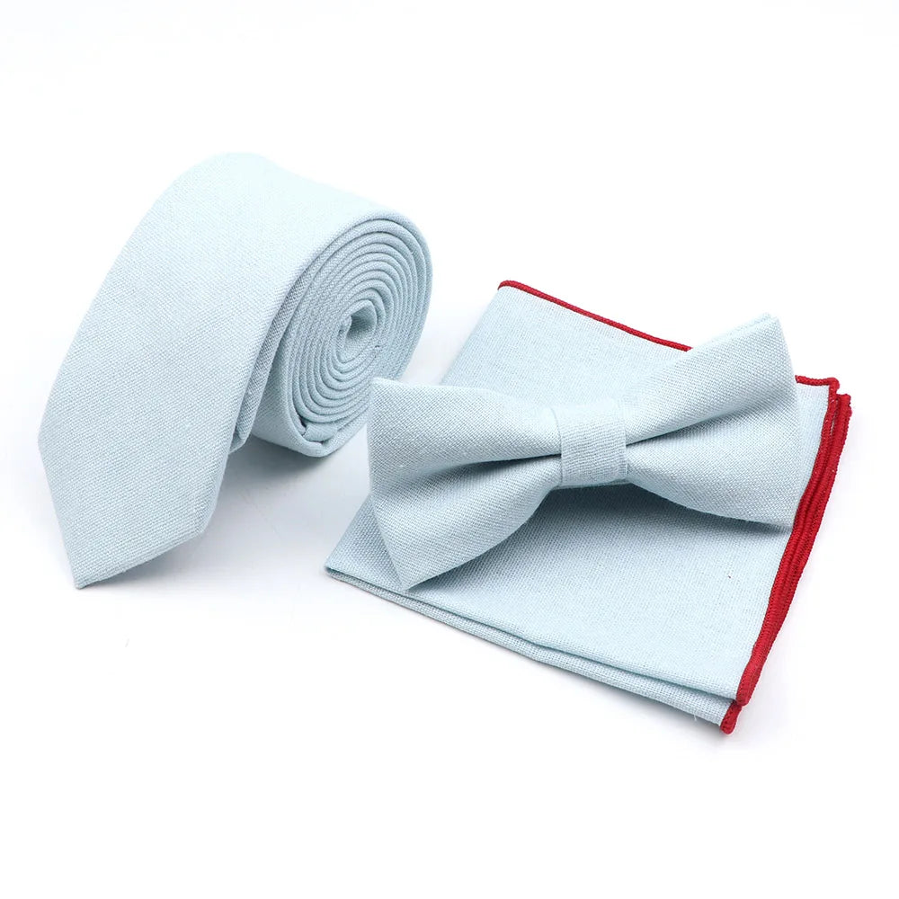 Cravate Mariage Lin et Nœud Papillon — vue 31