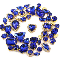 Strass à coudre robe de mariée 50 pièces — Bleu Roi