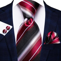 Coffret Cravate Mariage Homme avec Pochette et Manchettes — Modèle 3339