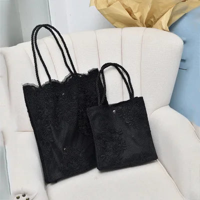 Sac mariée cabas en dentelle