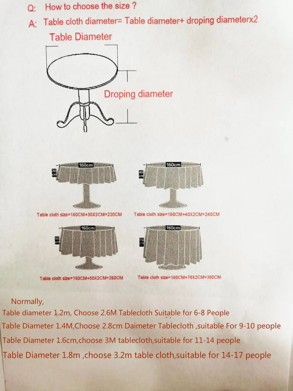 Nappe Ronde Mariage Grande Taille