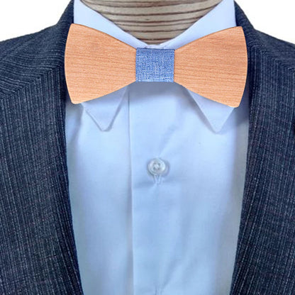 Nœud Papillon Mariage Bois Clair — vue 6