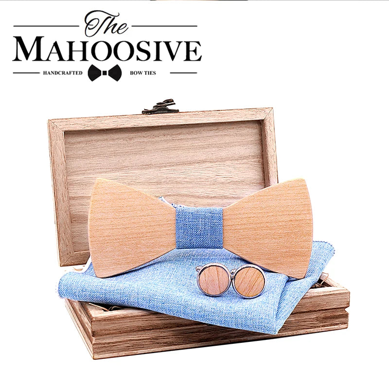 Nœud Papillon Mariage Bois Clair