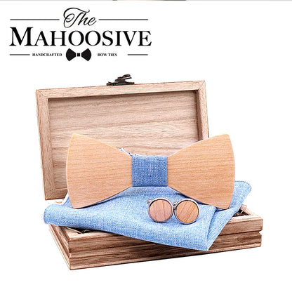Nœud Papillon Mariage Bois Clair
