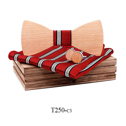 Nœud Papillon Mariage Bois Clair — vue 10