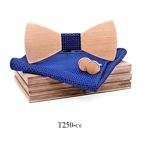 Nœud Papillon Mariage Bois Clair — vue 7