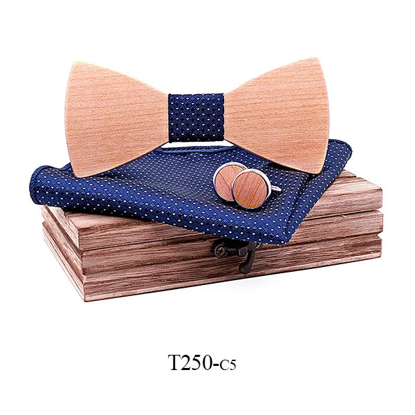 Nœud Papillon Mariage Bois Clair — vue 8