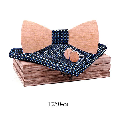Nœud Papillon Mariage Bois Clair — vue 9