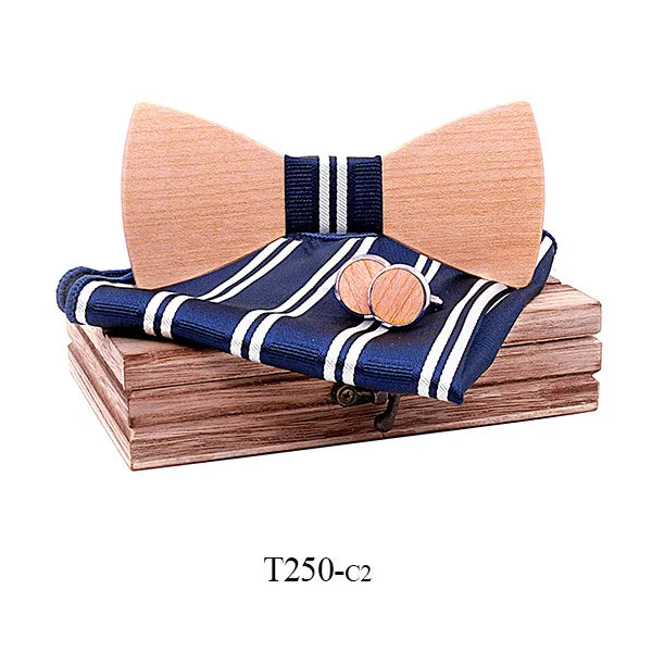 Nœud Papillon Mariage Bois Clair — vue 11