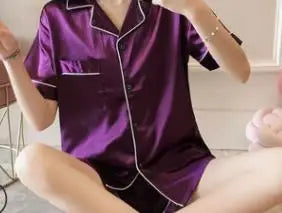 Pyjama Short Satin Prénom Personnalisé