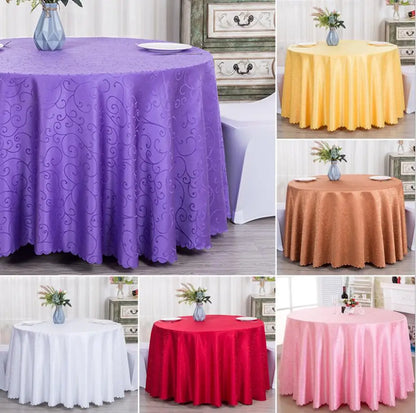 Nappe Ronde Jacquard Damassé Mariage