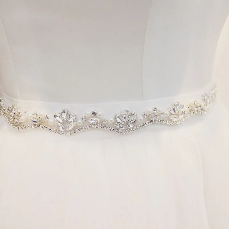 Ceinture Robe de Mariée Strass Perles
