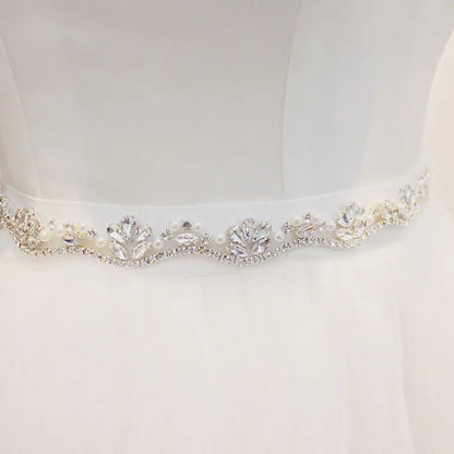 Ceinture Robe de Mariée Strass Perles