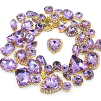 Strass à coudre robe de mariée 50 pièces — Violet Cristal