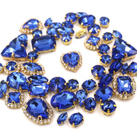 Strass à coudre robe de mariée 50 pièces — Bleu Clair