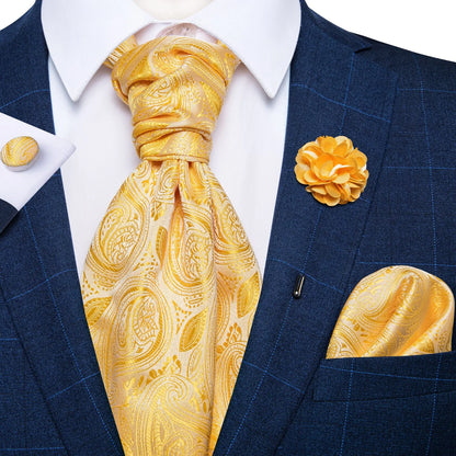 Cravate mariage lavallière cachemire et pochette — vue 29