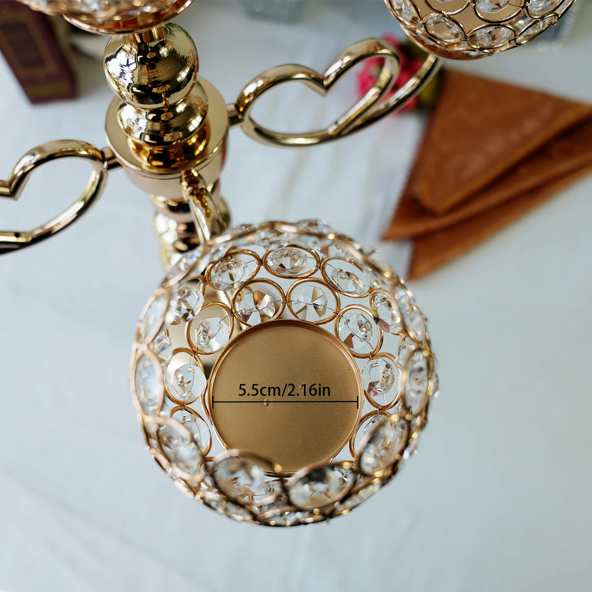 Candélabre Cristal 5 Bras Mariage