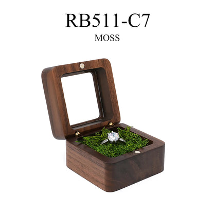 Boîte à Alliance Mariage en Bois Personnalisée