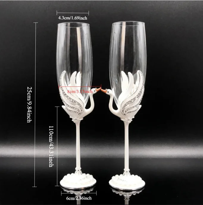 Verres à Vin en Cristal Mariage