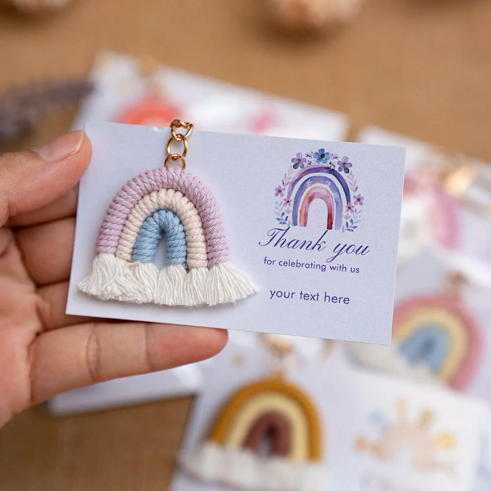 Cadeau invité mariage porte-clés macramé — vue 4