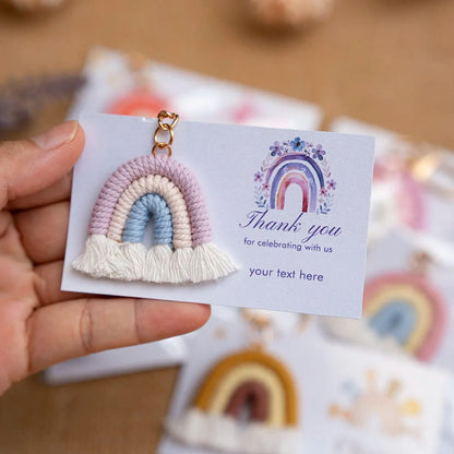 Cadeau invité mariage porte-clés macramé — vue 4