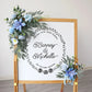 Guirlande fleurs artificielles panneau mariage arche