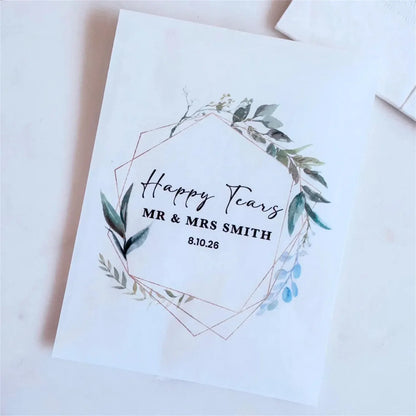 Pochettes mouchoirs larmes de joie mariage
