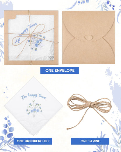 Mouchoirs Brodés en Coton Mariage