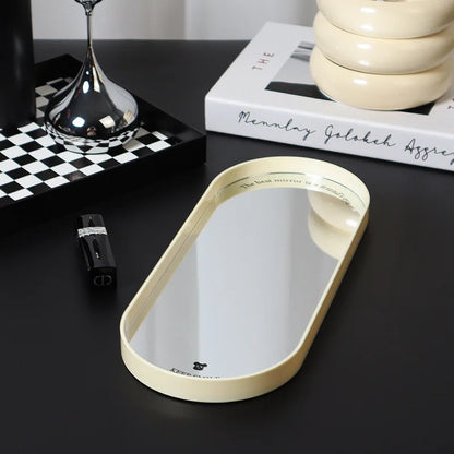 Plateau Miroir Ovale Décoration Mariage