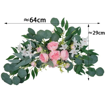 Guirlande Fleurs Artificielles Mariage Roses Eucalyptus — vue 7