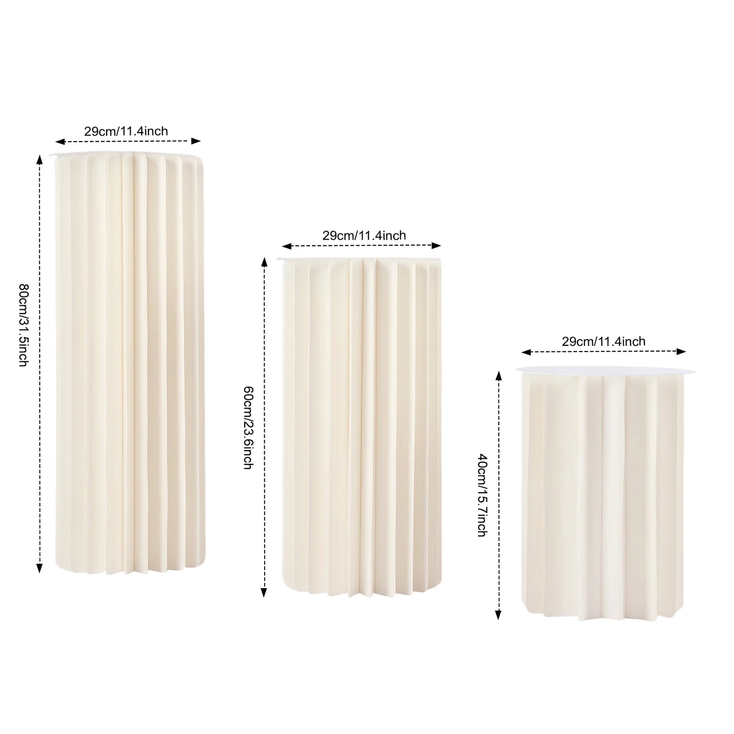 Lot 3 Colonnes Centre de Table Mariage Pliables