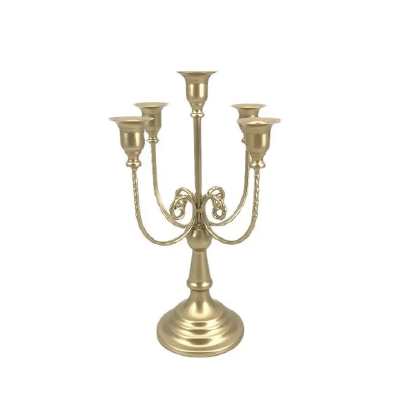 Duo de Bougeoirs Mariage Vintage Dorés