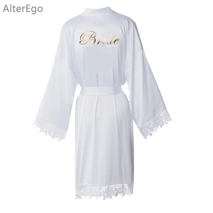 Peignoir Sauge Dentelle Demoiselle d'Honneur