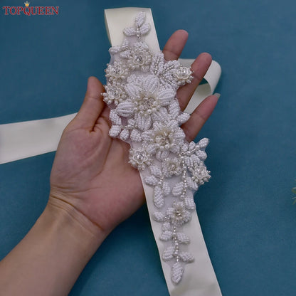 Ceinture robe de mariée perles strass