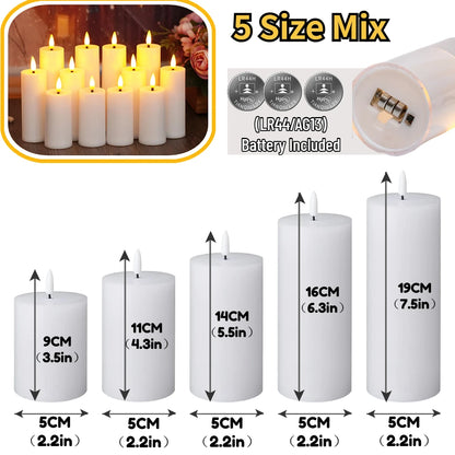 Bougies LED Piliers Mariage