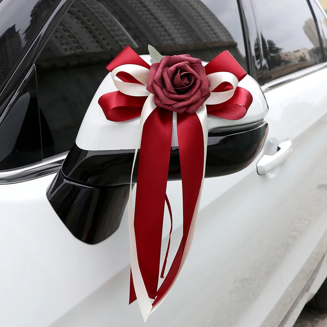 6 Nœuds Décoration Voiture Mariage
