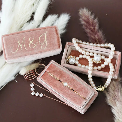 Boîte Alliance Mariage Personnalisée Velours