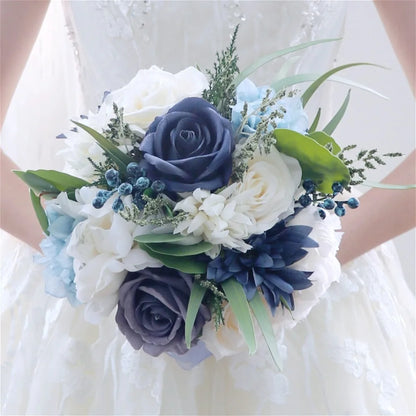 Bouquet de Mariée Artificiel Bleu