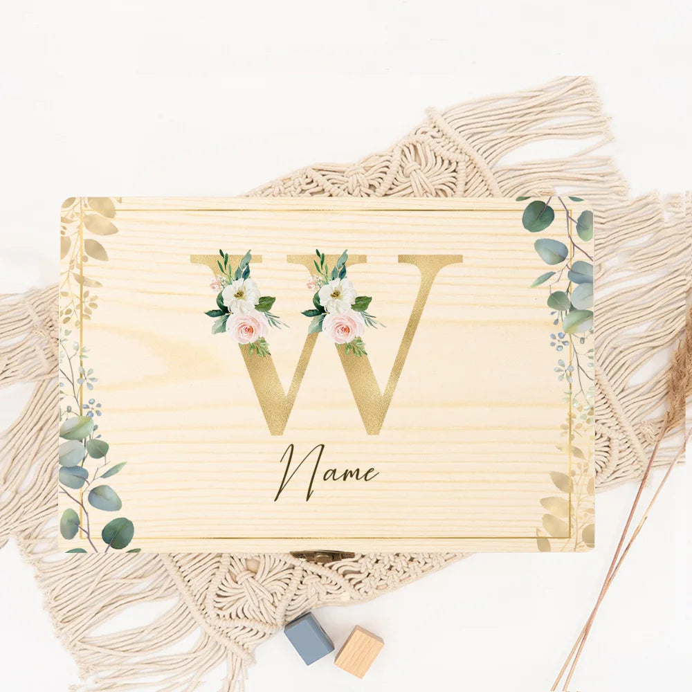 Boîte souvenir mariage initiale personnalisée