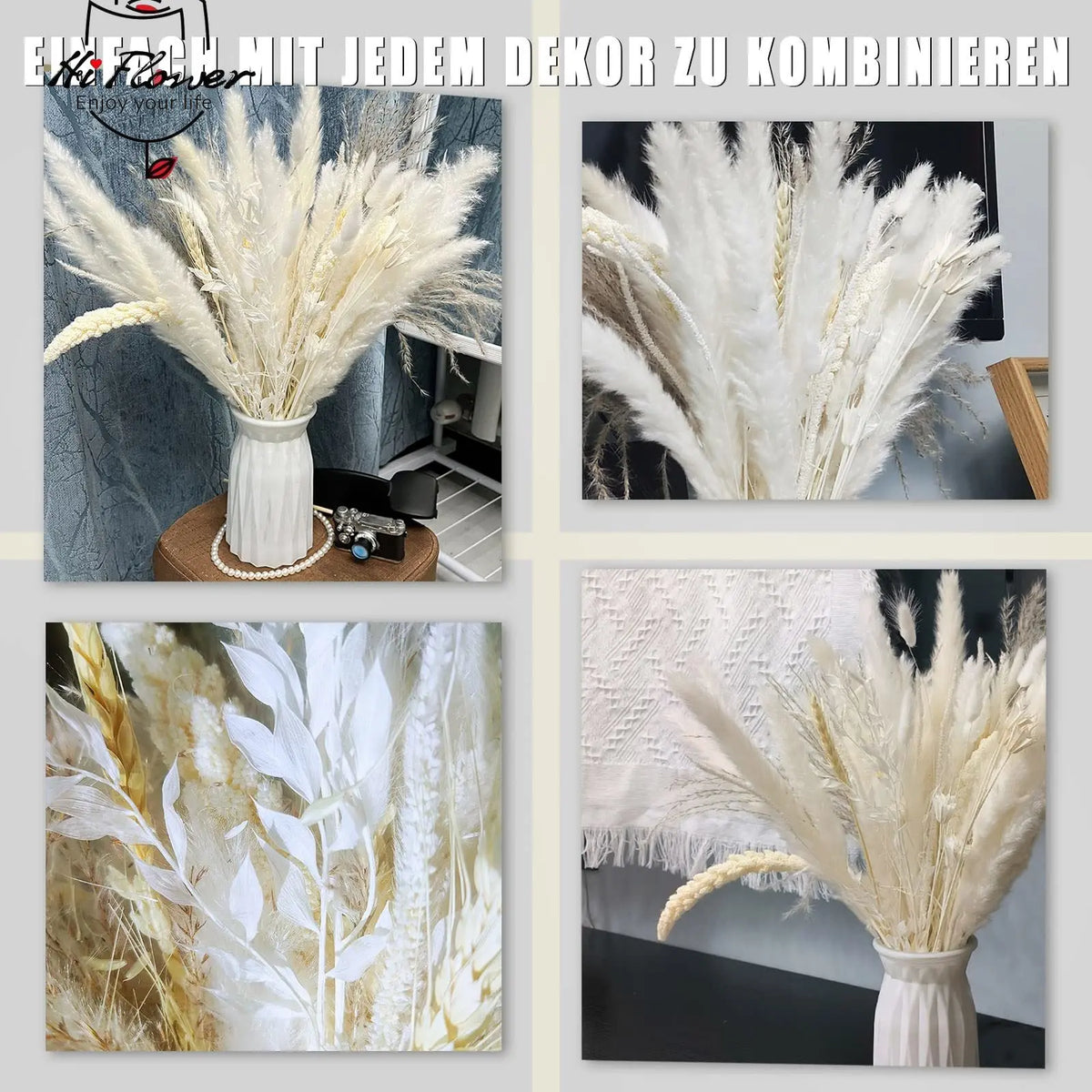 Grand Bouquet de Pampa Séchée Mariage — vue 4