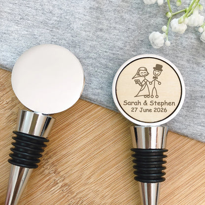 Bouchon de vin personnalisé mariage — vue 2