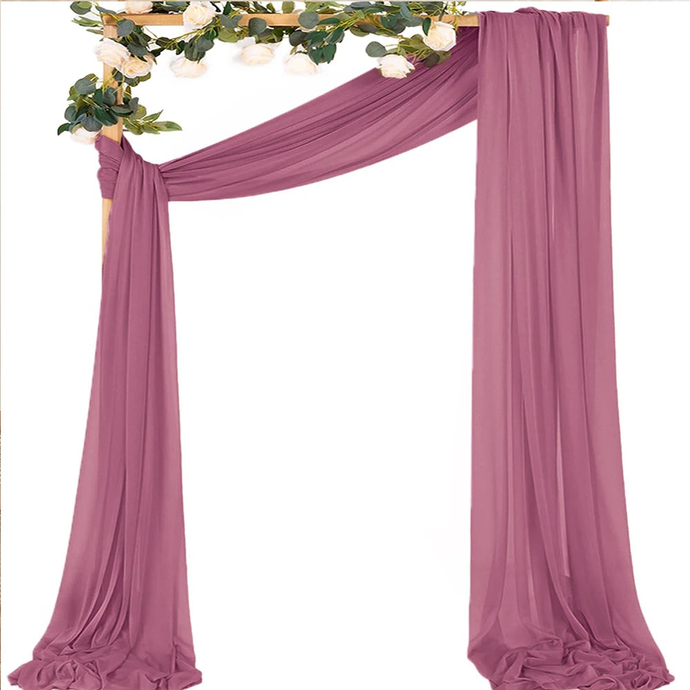 Voilage Arche Mariage Mousseline Fluide