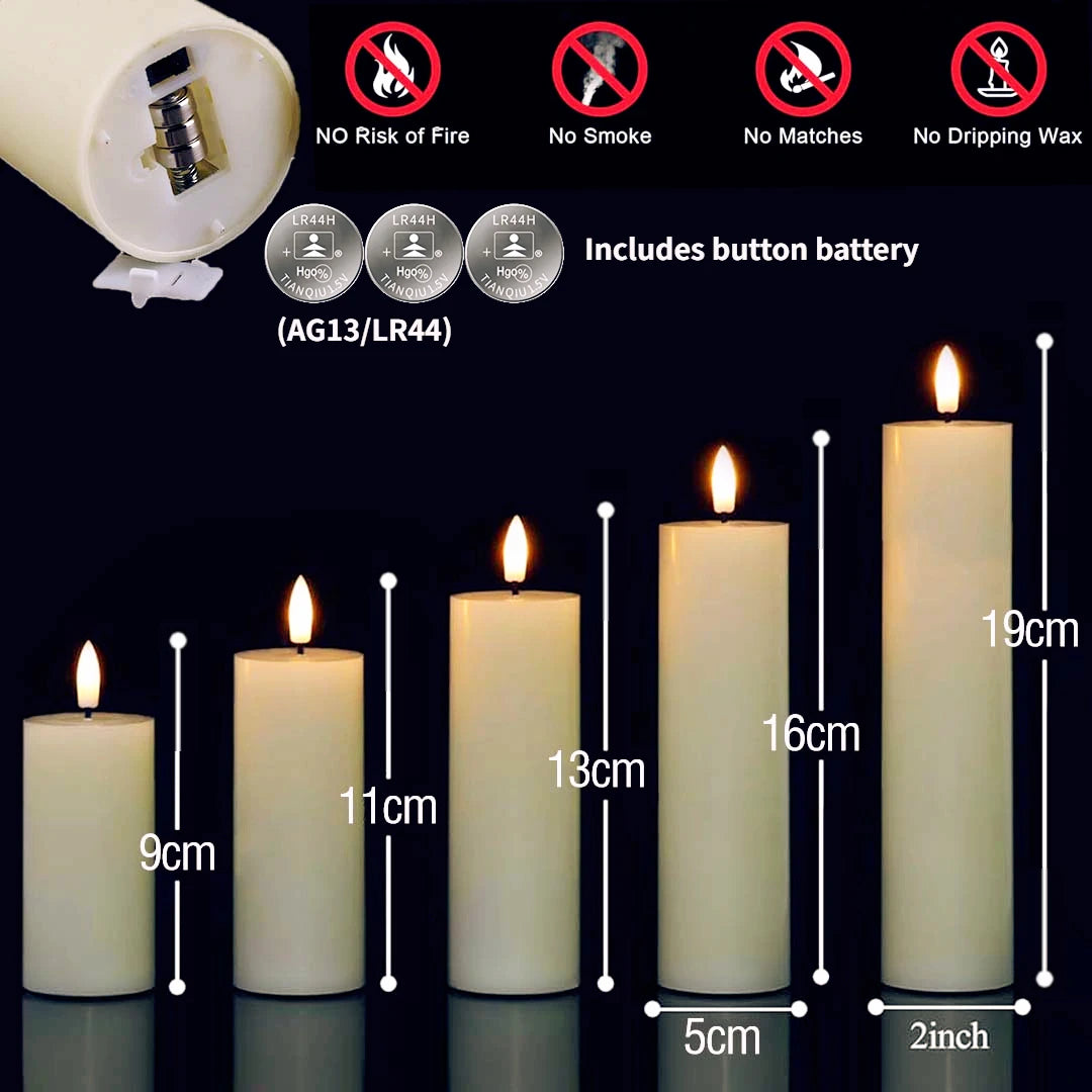 Bougies LED Piliers Mariage