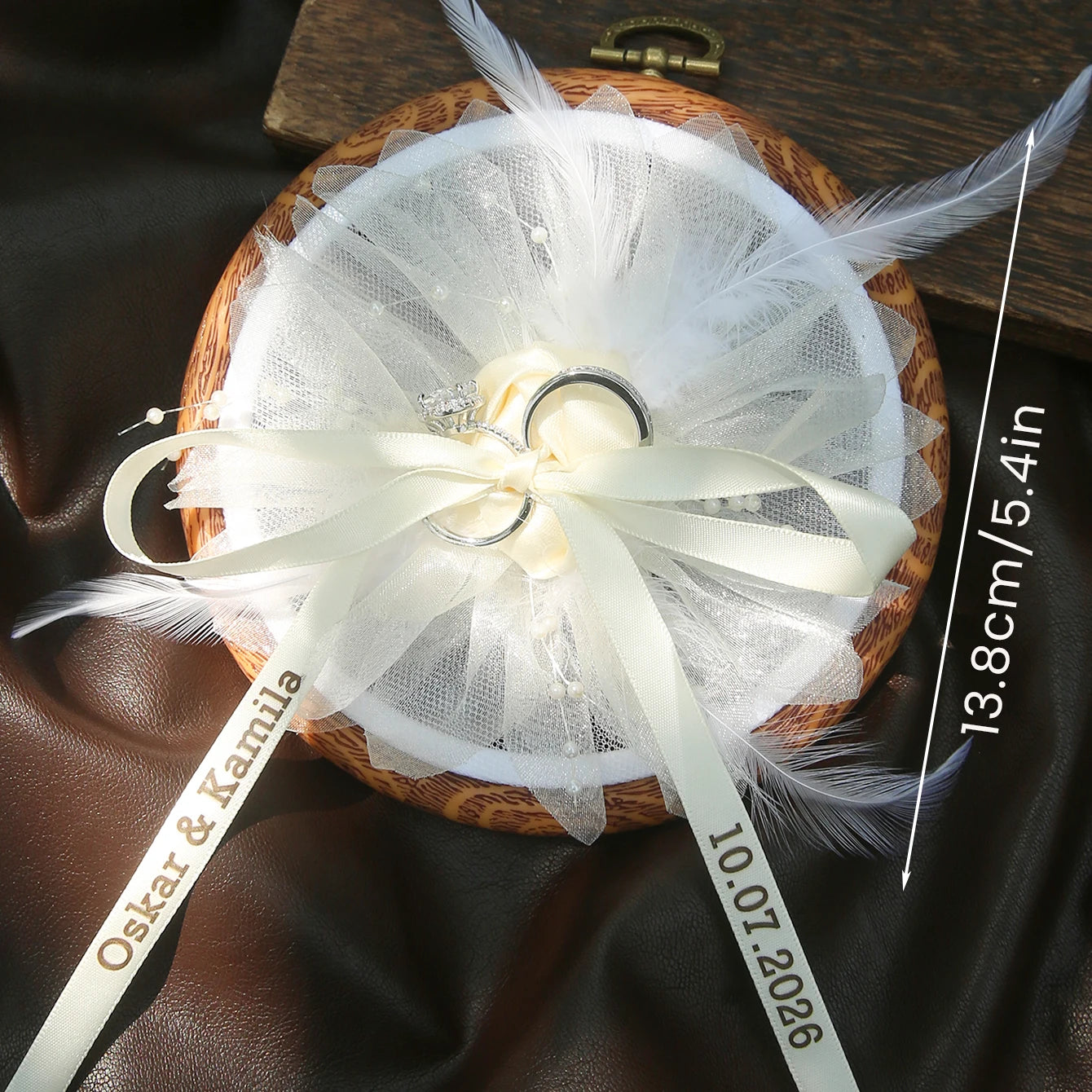 Porte alliance cerceau tulle et perles
