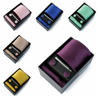 Coffret Cravate Mariage Unie avec Pince — vue 2
