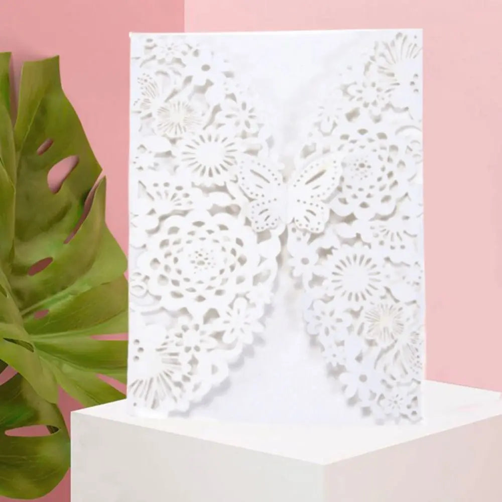 Faire-Part Mariage Fleurs Ajourées — vue 3