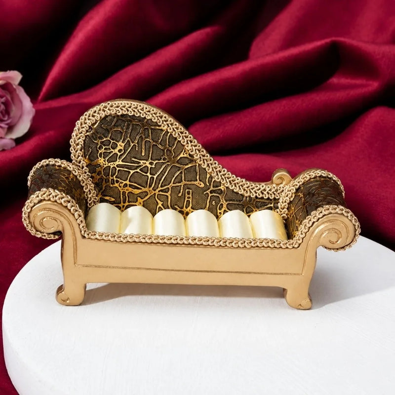 Porte-bagues fauteuil décoratif en résine